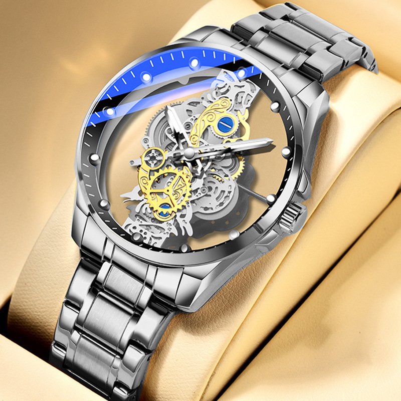 Luxury Tourbillon Fully Automatic Double Sided Skeleton Men's Watch