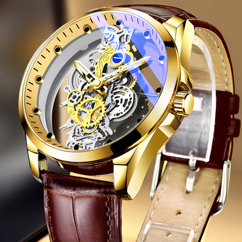 Men's Fully Automatic Tourbillon Mechanical Double-Sided Skeleton Watch