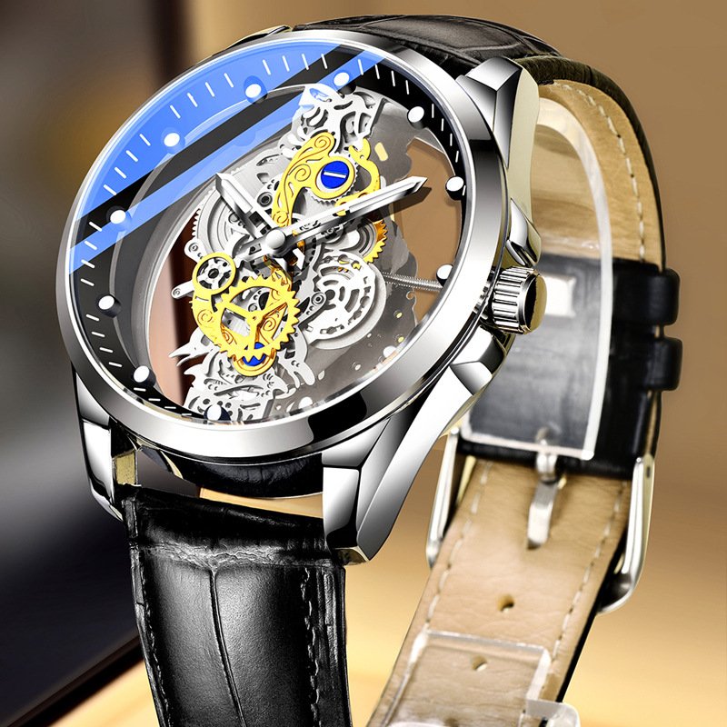 Quality Choice Double-Sided Skeleton Fully Automatic Tourbillon Men's Watch