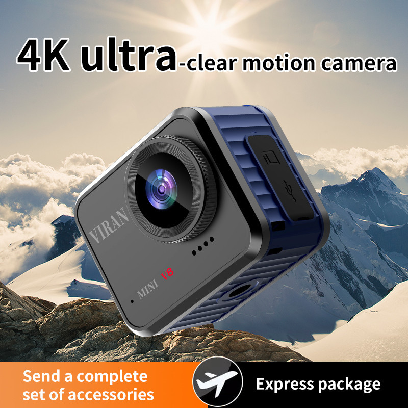 Motion camera, waterproof and anti shake motorcycle driving recorder, 4K60 frame high-definition action camera, outdoor recorder, riding and anti shake sports camera