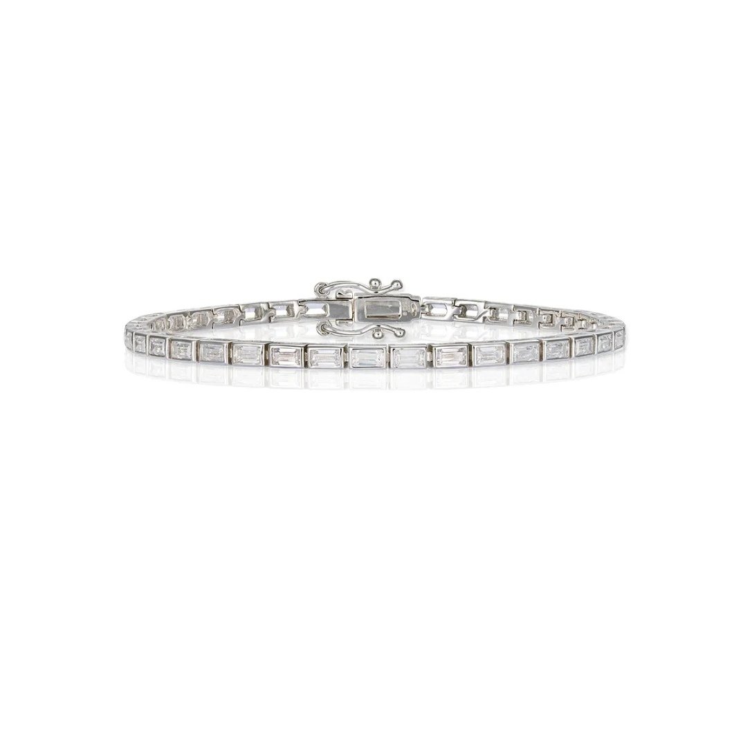 Delicate tennis bracelets with cubic zirconia