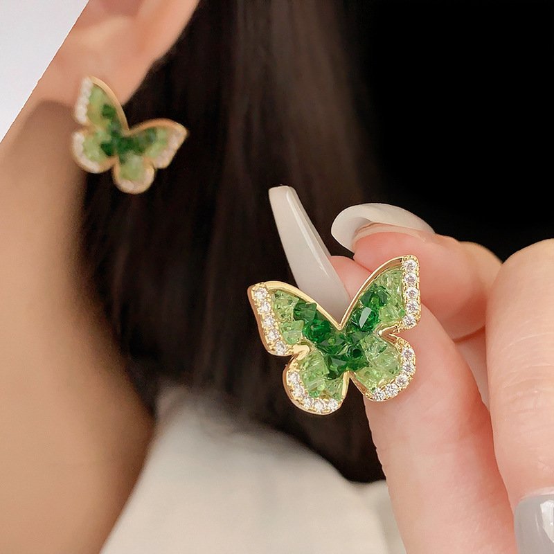 img: Zircon Crystal Butterfly Stud Earringst - Seller show