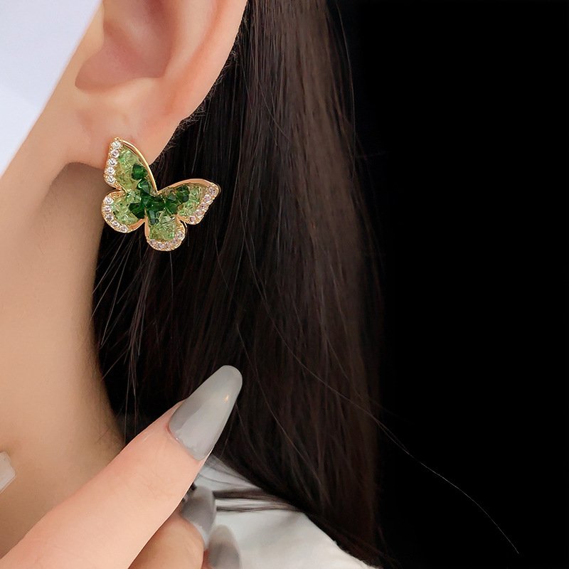 img: Zircon Crystal Butterfly Stud Earringst - Seller show