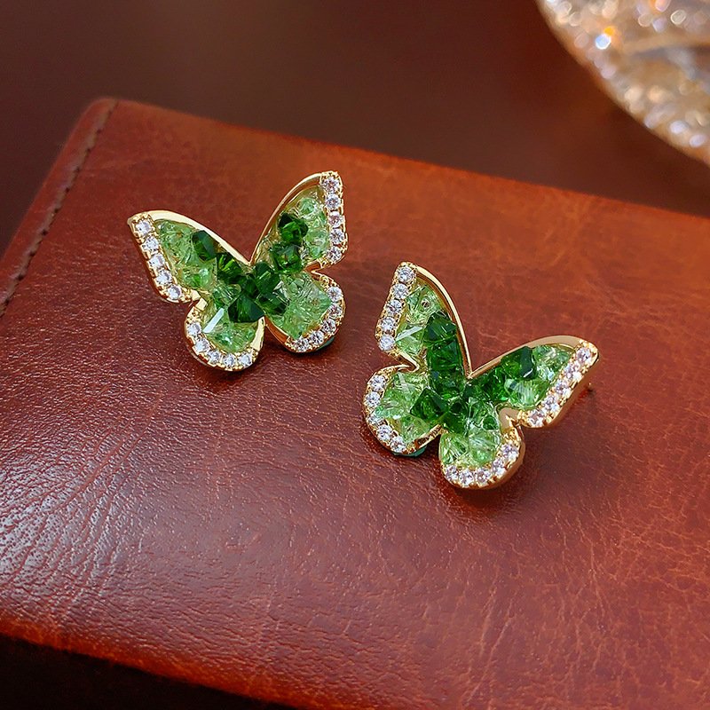 img: Zircon Crystal Butterfly Stud Earringst - Seller show